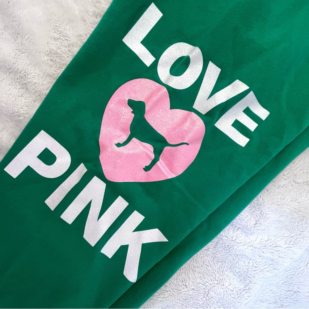 PINK Victoria's Secret Green Iconic Sweats